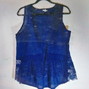 Top Self Esteem Navy knit vest. XL
